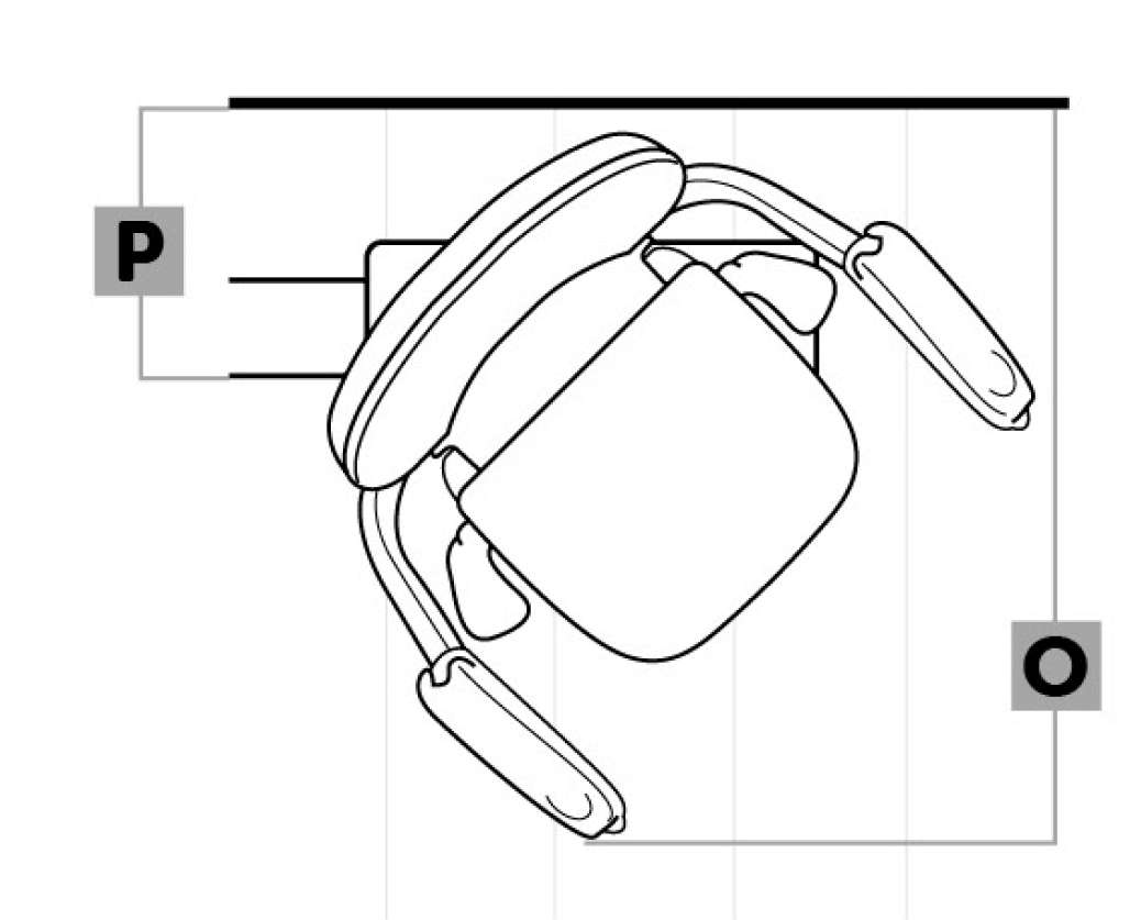 Acorn curved Stairlift top down view